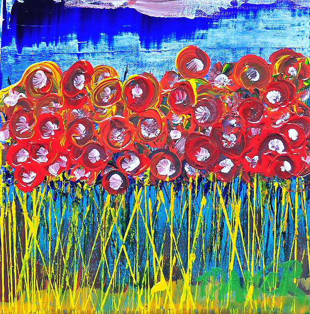 Liebesakt vor Mohnblumen - Nr. FT 0002 von Franco Thamér | Werkschau 2015 bei Art-Everett.com