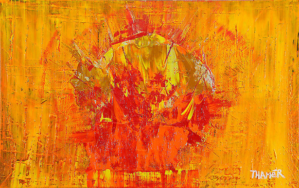 Orange Sunday - Nr. FT 0069 von Franco Thamér | Werkschau 2015 bei Art-Everett.com